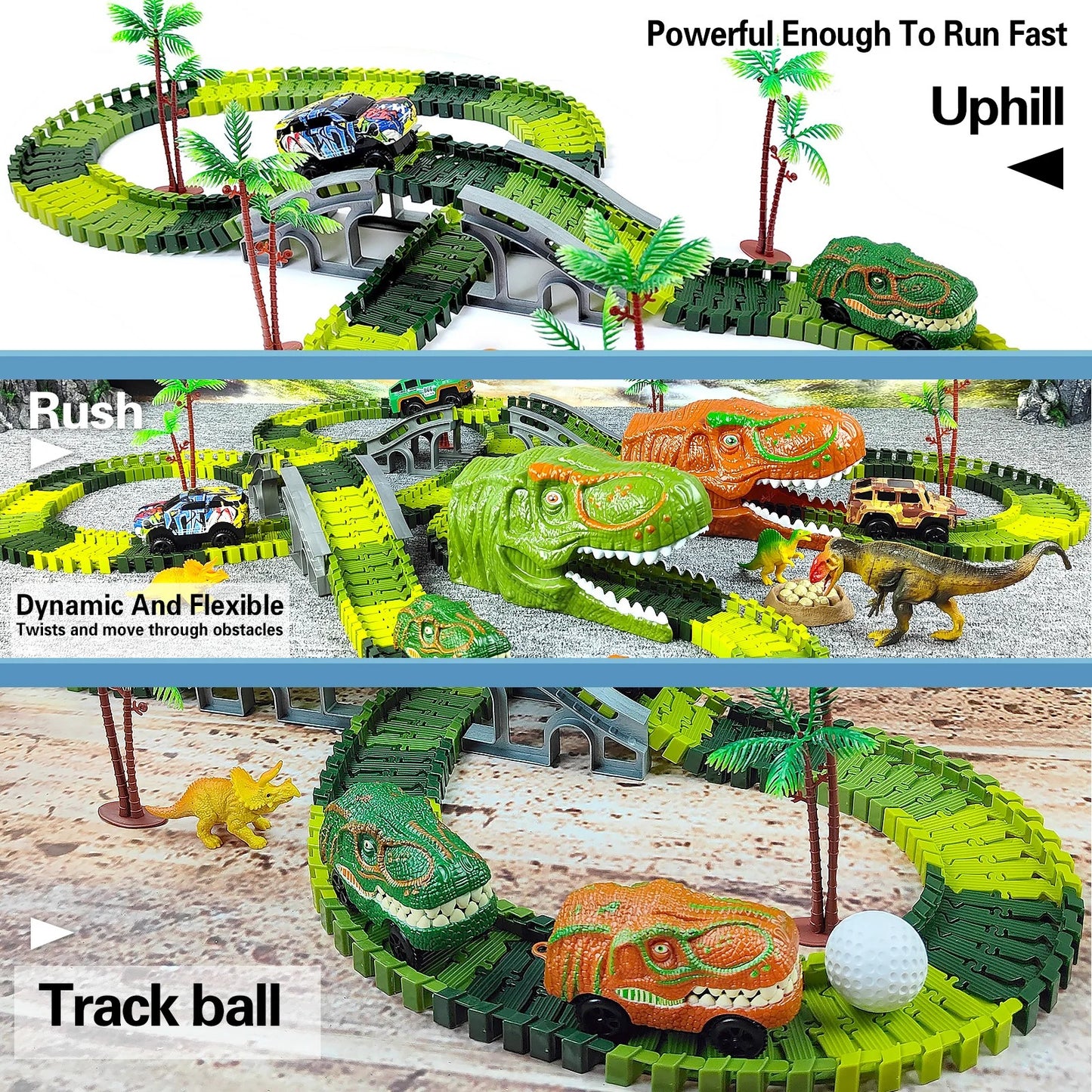 DinoTrack Express – Juego de trenes de dinosaurios interactivo para niños creativos a partir de 3 años