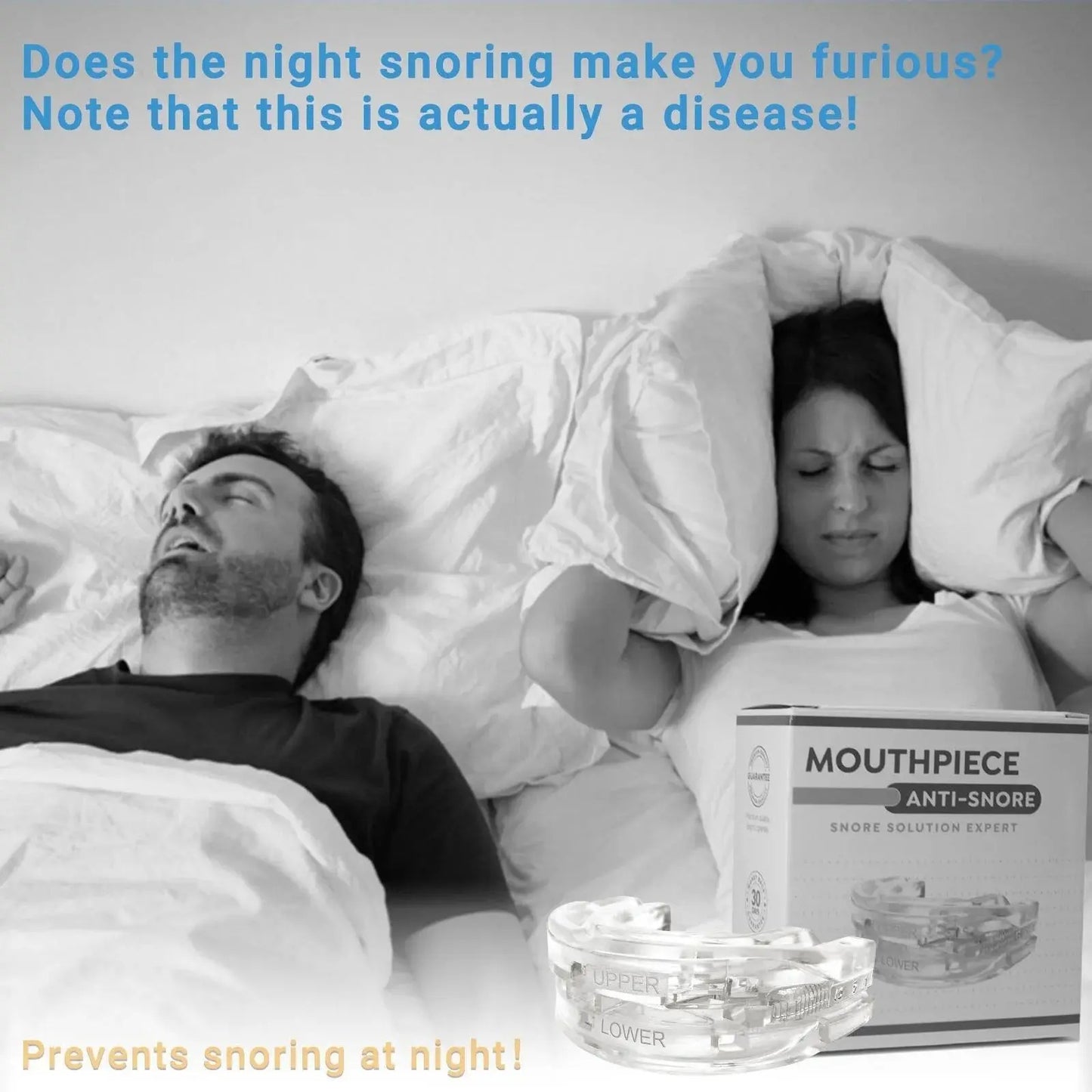 SnoreFree PRO – Anti-Schnarch Mundstück gegen Schlafapnoe & Schnarchen