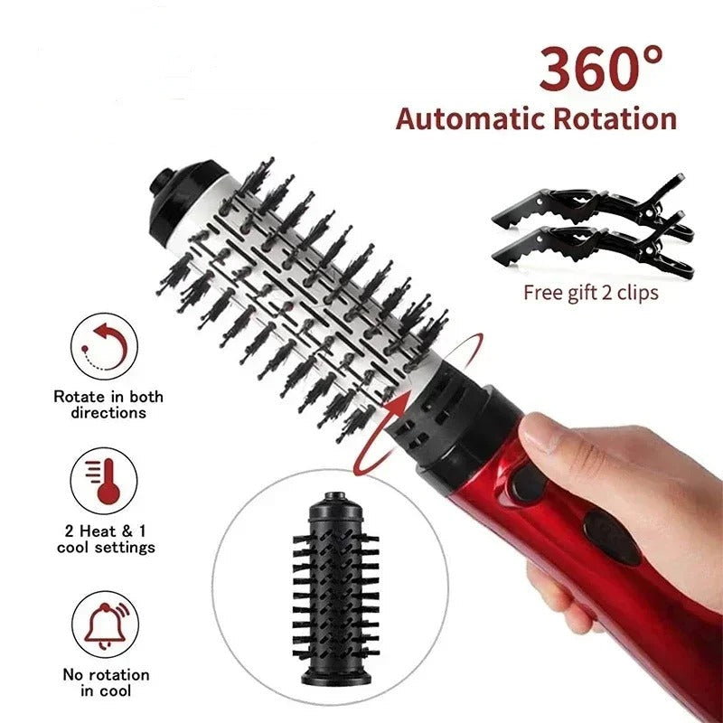 Revolveglam – 3-in-1 Elektrische haarstyler met föhn-, borstel- en krultangfunctie