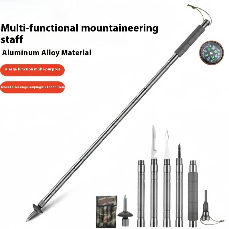 SURVIVAL TREKKER - Tactical hiking pole with multi-tool function for outdoor & emergencies