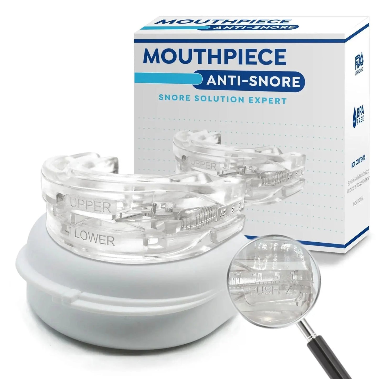 SnoreFree PRO – Anti-Schnarch Mundstück gegen Schlafapnoe & Schnarchen