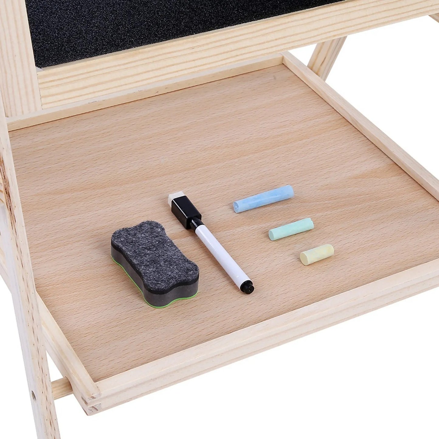SketchStar Duo – Caballete creativo para niños con pizarra y tablero blanco