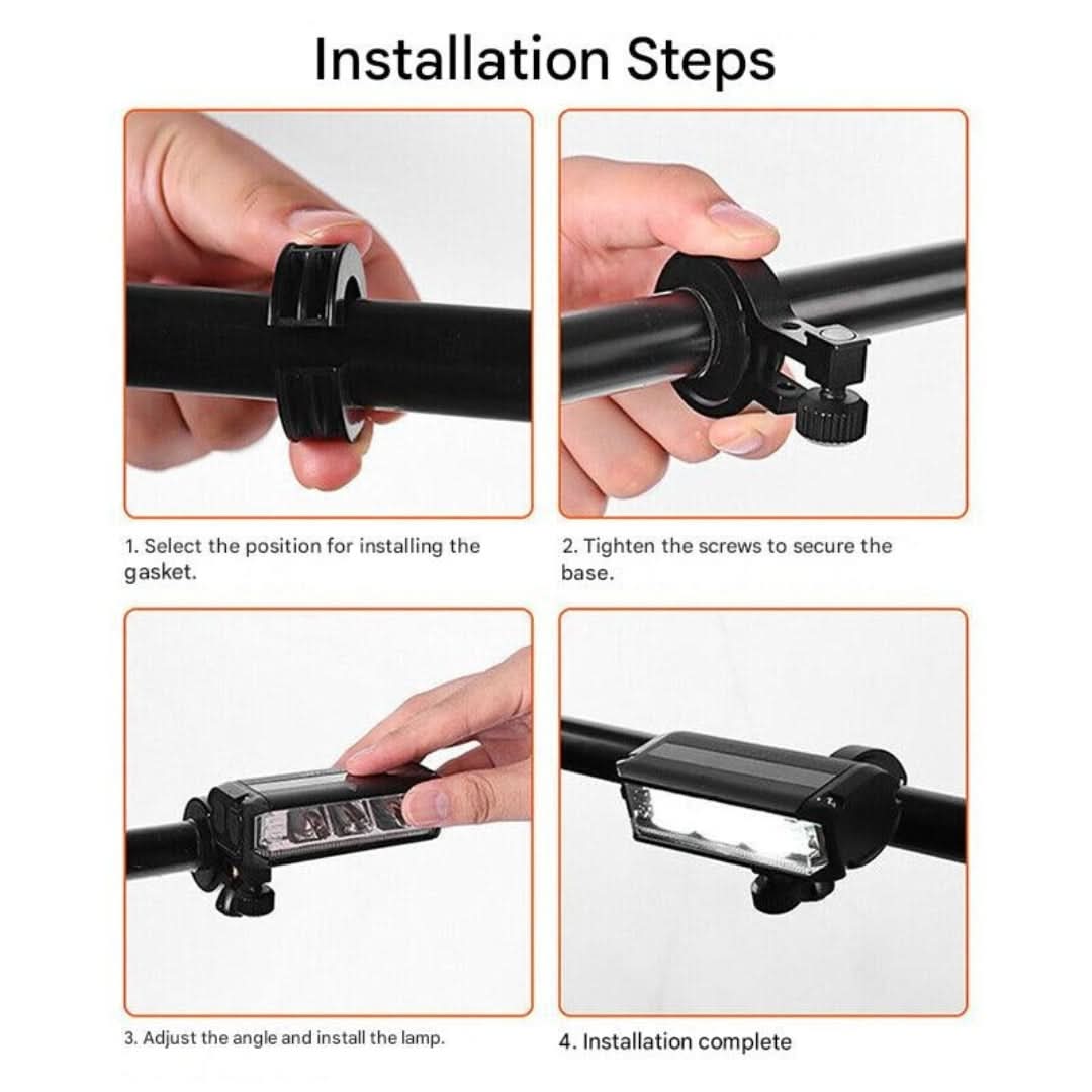 VELOFLASH – 180° LED Bicycle Light with High-Capacity Battery