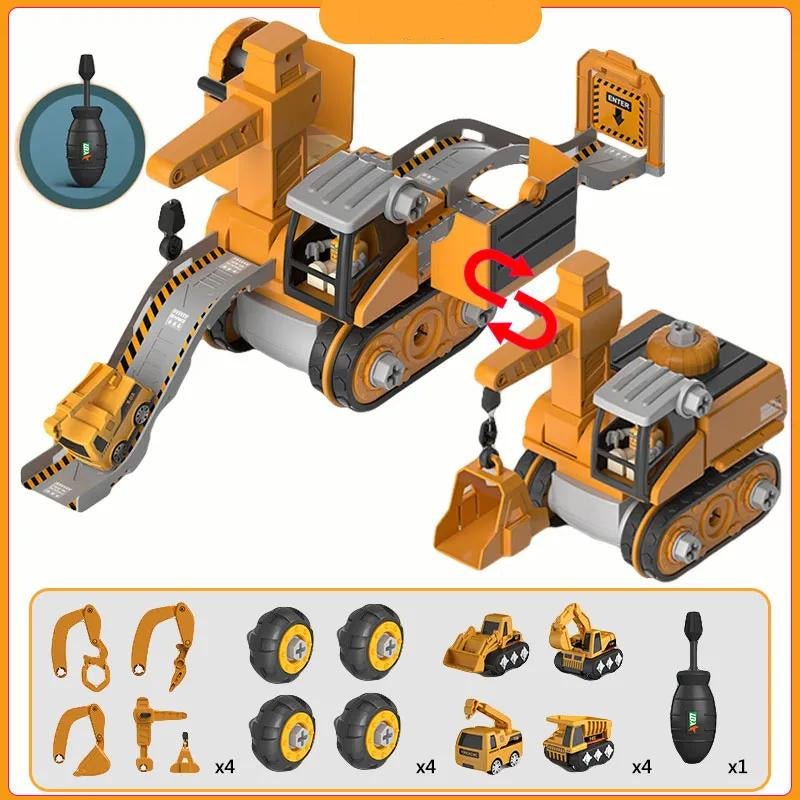 BUILDTRIQ – Electric Engineering Building Set for Kids with Screwdriver Tool and Vehicle Parts