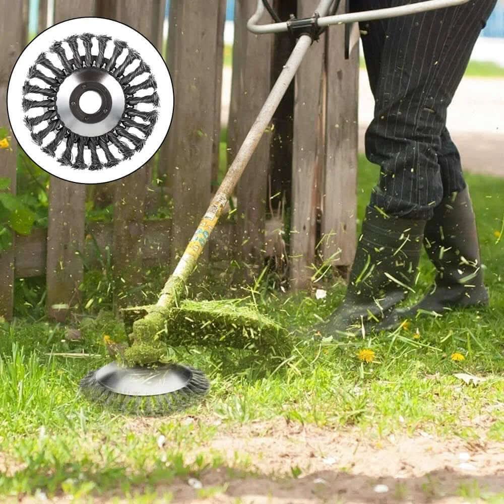 Robust steel weed trimmer - Effective for paths & edges