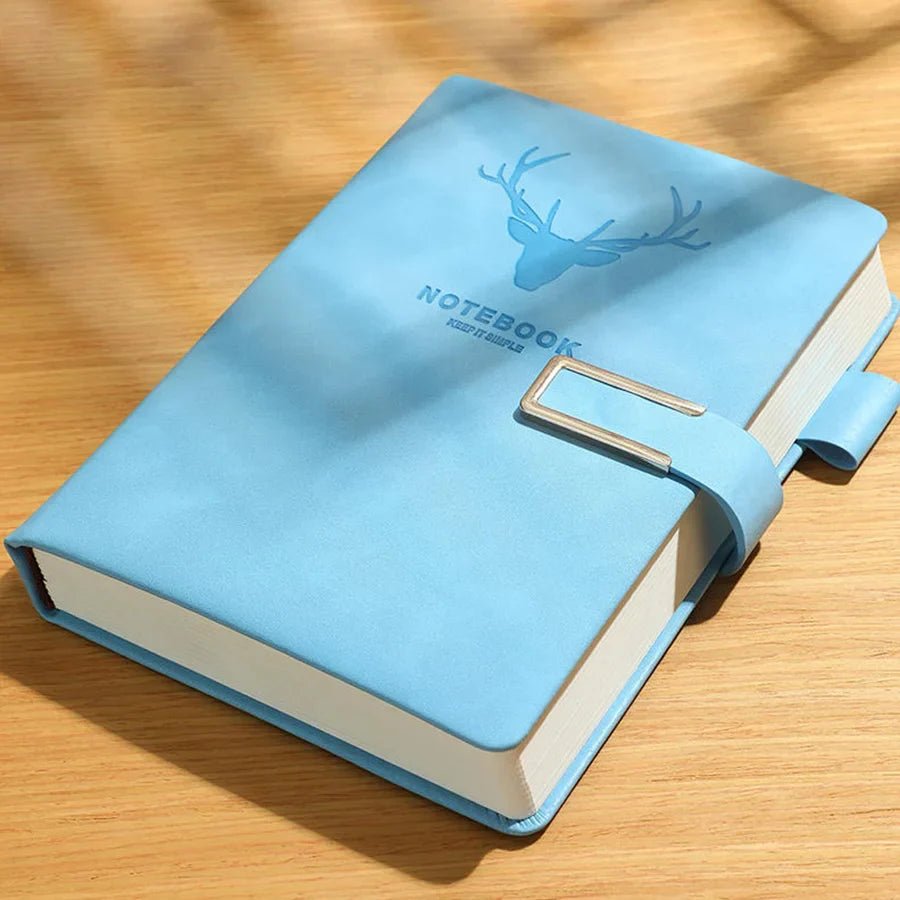 PENVOIR – Cuaderno de notas de cuero A5 con 200 páginas, portada personalizada y marcapáginas integrado