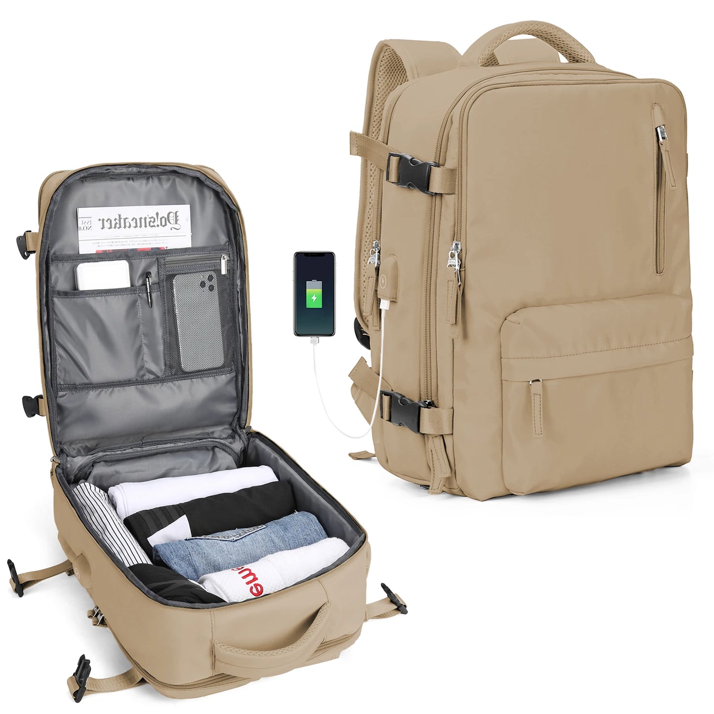 Variant image for Praktischer Rucksack für Schule und Reisen – Laptop Rucksack mit geräumigem Hauptfach und bequemen Tragegurten-3