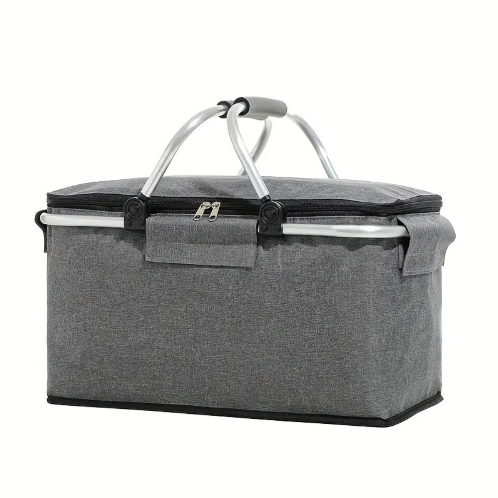 CARRYVA – Cesta de picnic plegable con espacioso compartimento de 18L y práctica función de plegado