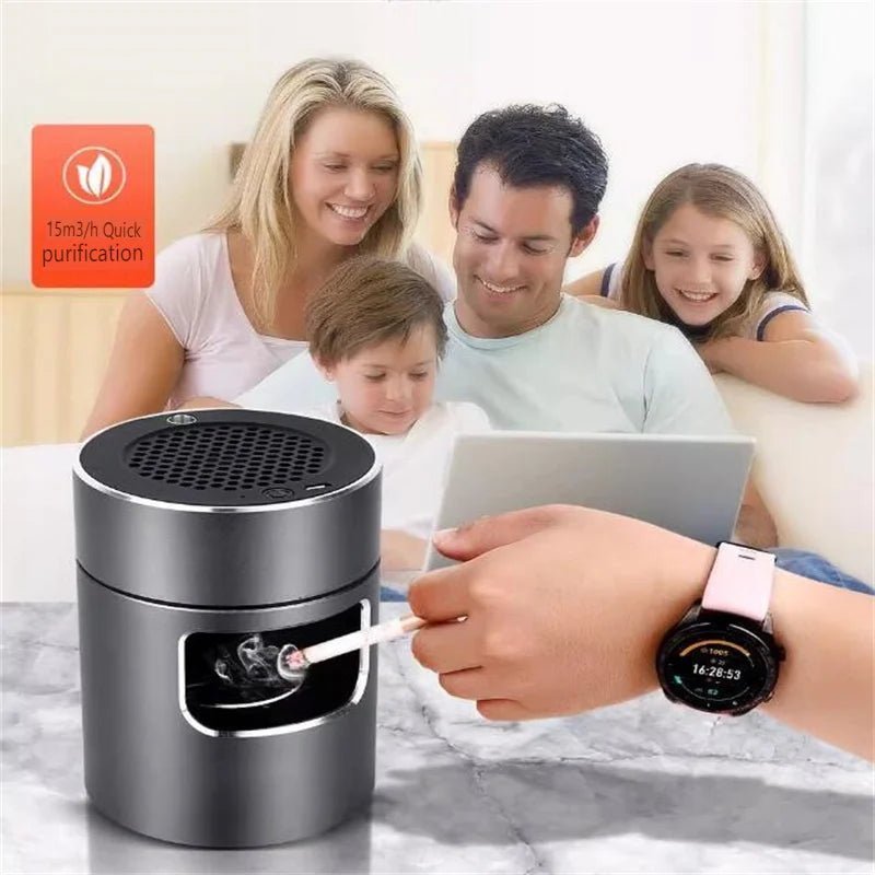 PUREASH – Portable Smokeless Ashtray with HEPA Filter & USB Battery