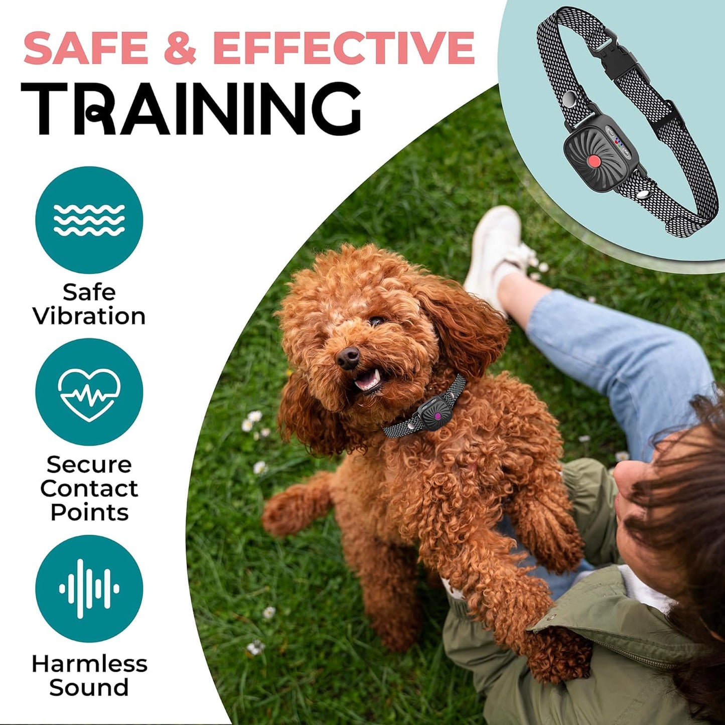 Anti Bark Collar for Small Dogs – Sanftes Trainingshalsband mit Ton & Vibration