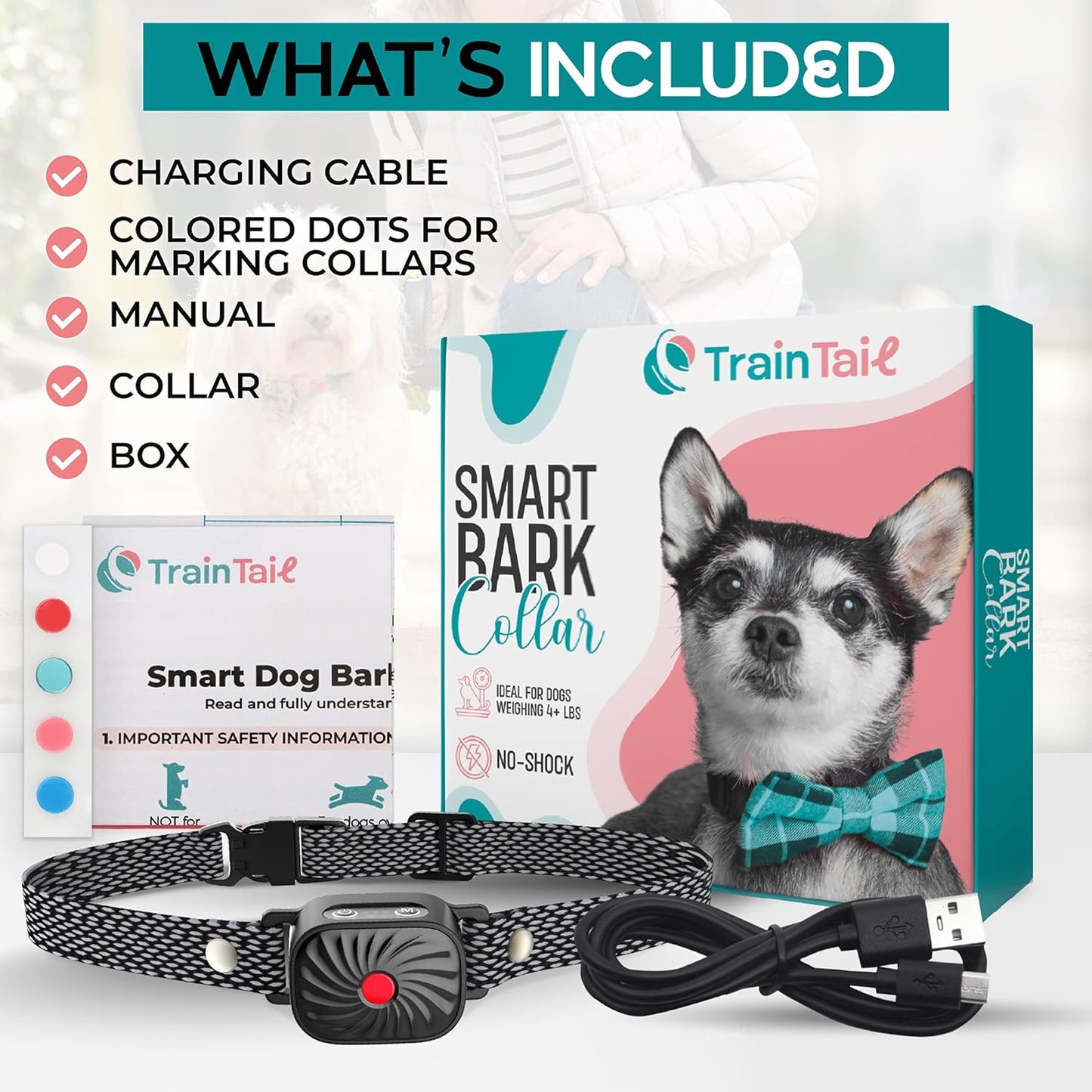 Anti Bark Collar for Small Dogs – Sanftes Trainingshalsband mit Ton & Vibration
