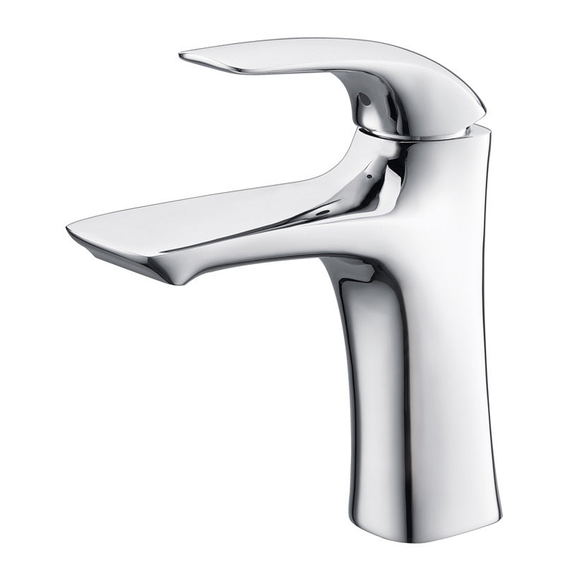Grifo para lavabo BRASSLINE – Grifo moderno de un solo orificio para lavabo en latón con acabado negro antiguo