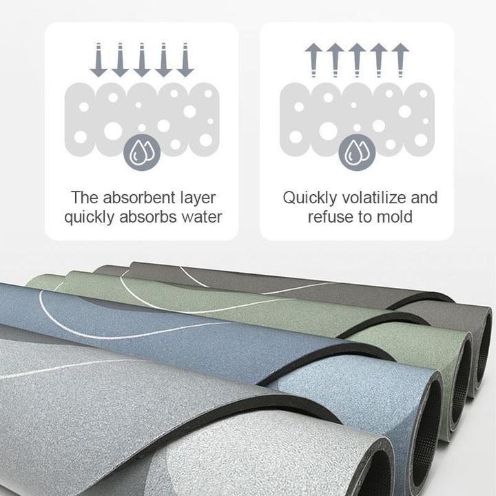 AquaComfort Alfombrilla de baño – Alfombrilla de microfibra de secado rápido para comodidad y estilo
