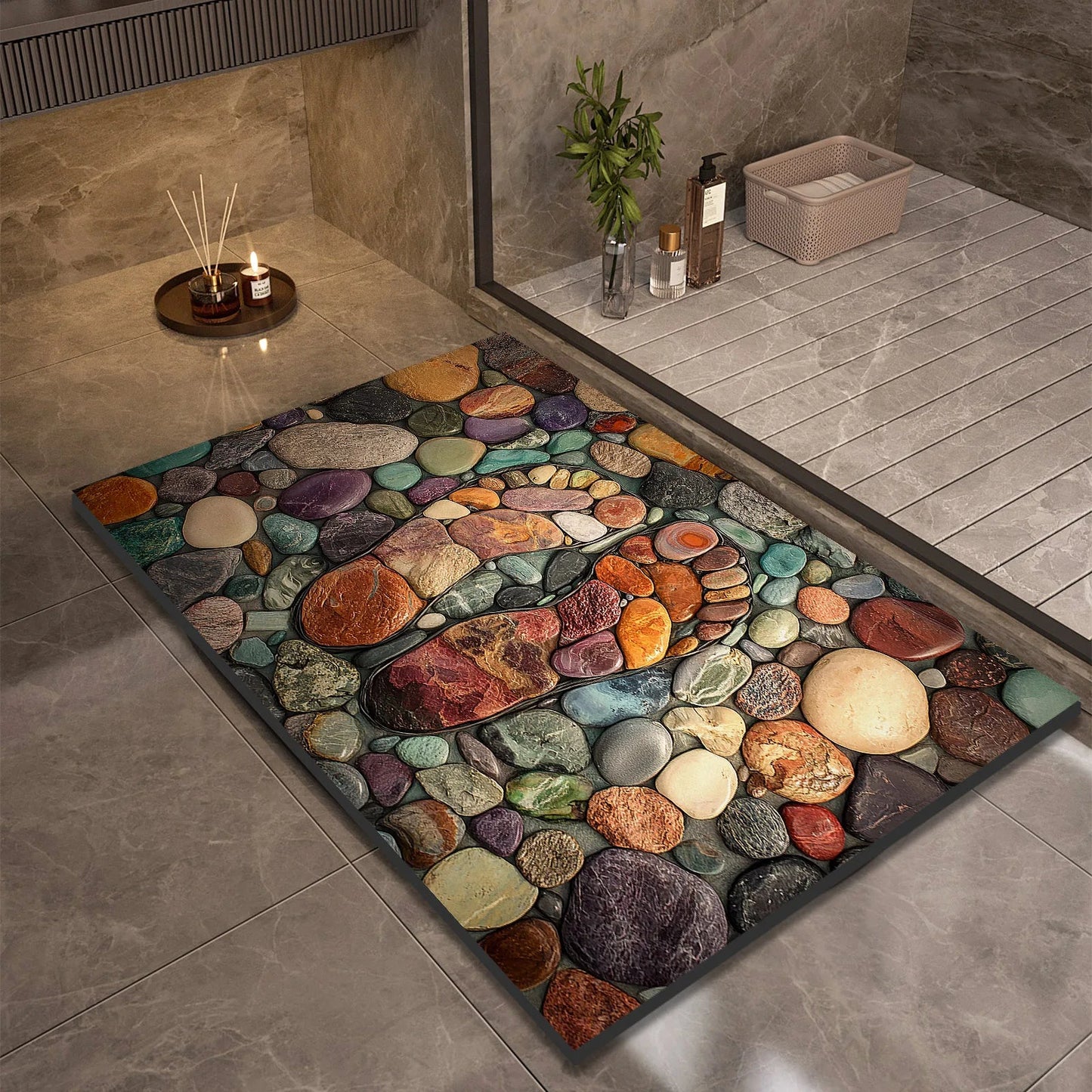 AQUASOFT BATH MAT – Diatomaceous Earth Bath Mat for Safety & Comfort