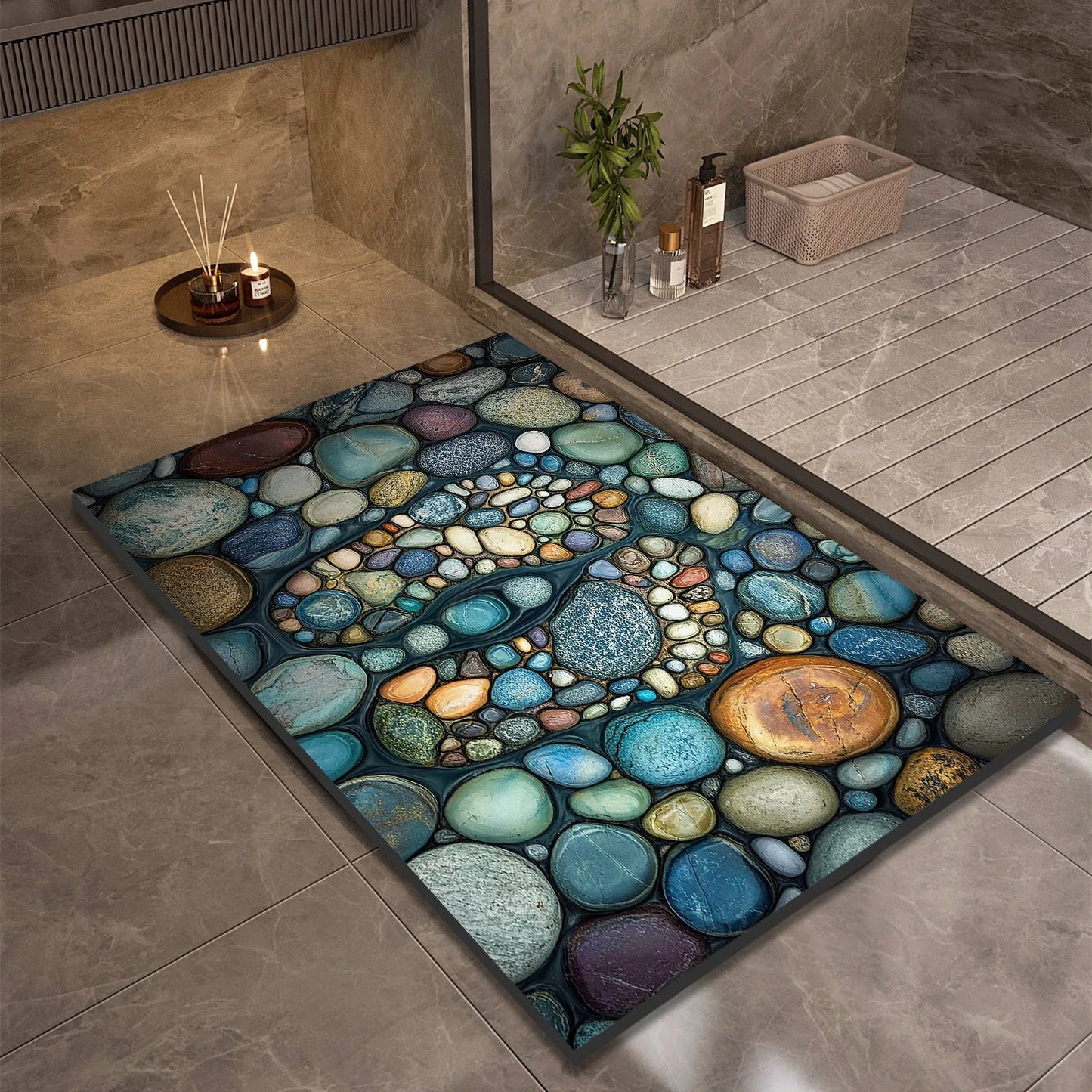AQUASOFT BATH MAT – Diatomaceous Earth Bath Mat for Safety & Comfort