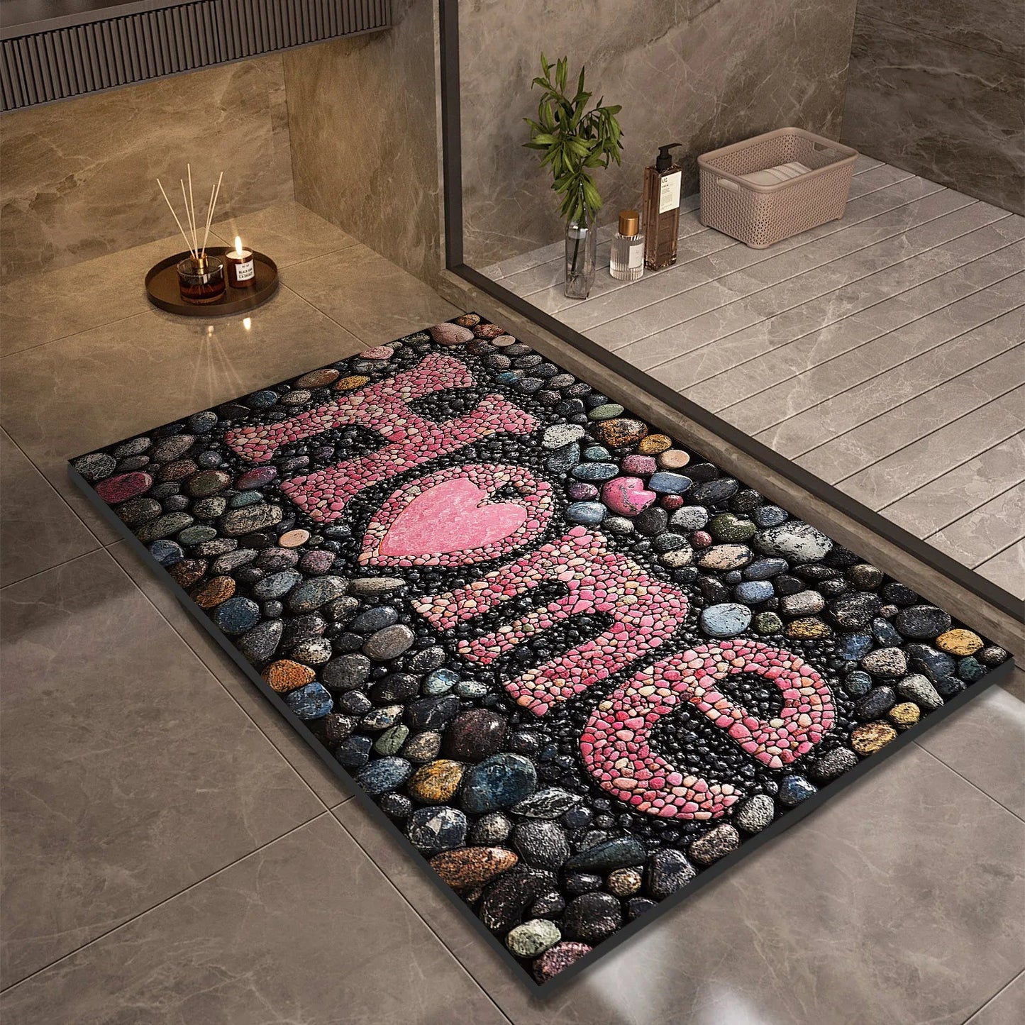 AQUASOFT BATH MAT – Diatomaceous Earth Bath Mat for Safety & Comfort