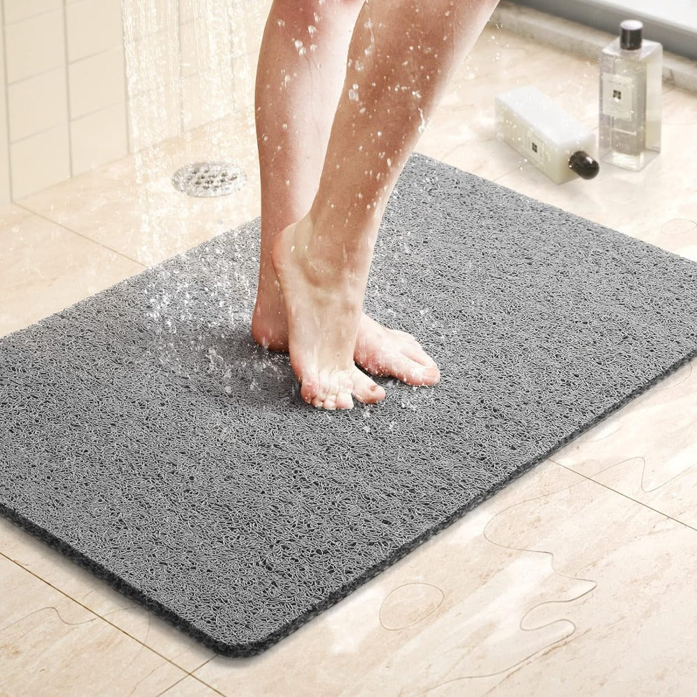 Aqualuxe Alfombrilla de Ducha – Alfombrilla antideslizante con sistema de desagüe higiénico y confort de spa