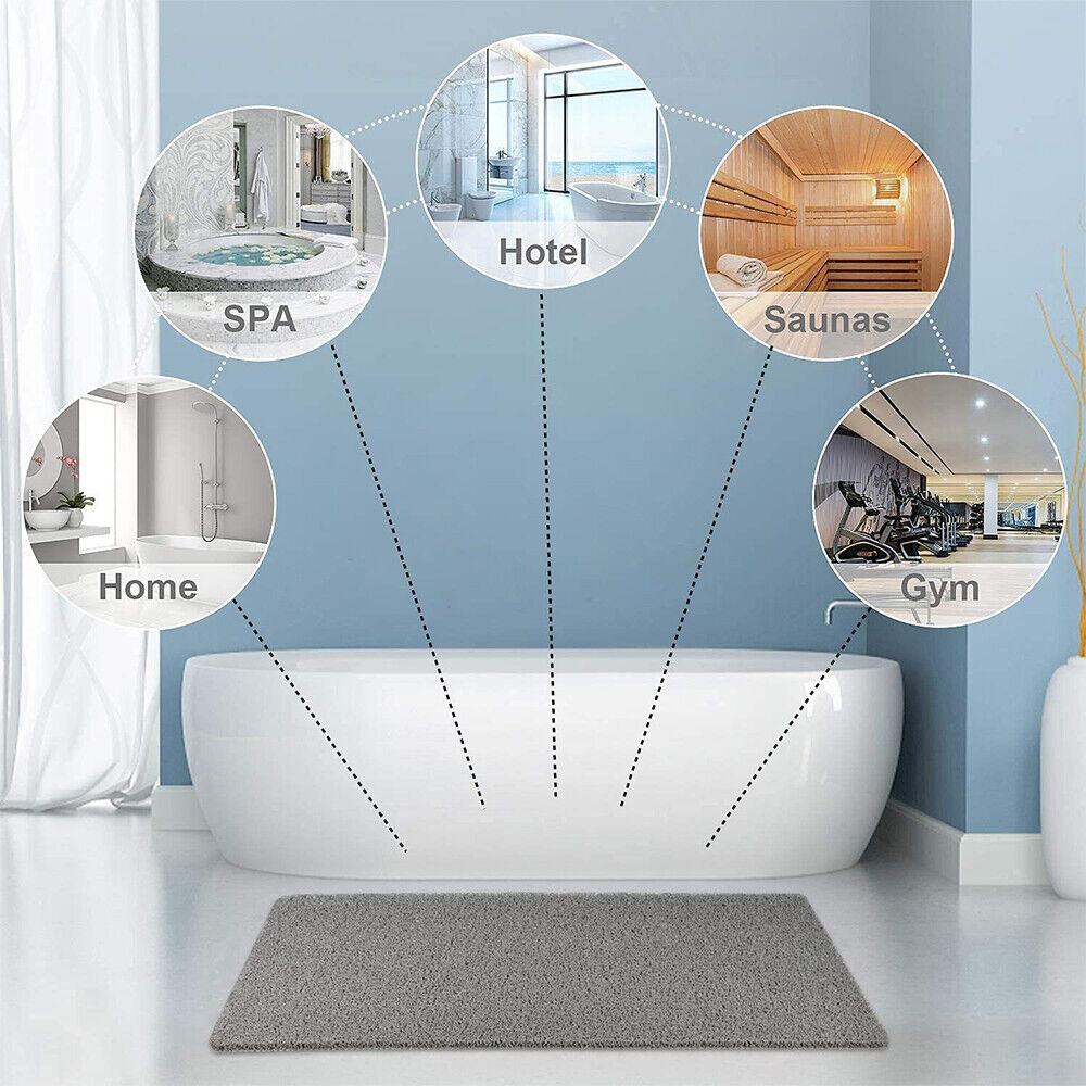 Aqualuxe Alfombrilla de Ducha – Alfombrilla antideslizante con sistema de desagüe higiénico y confort de spa