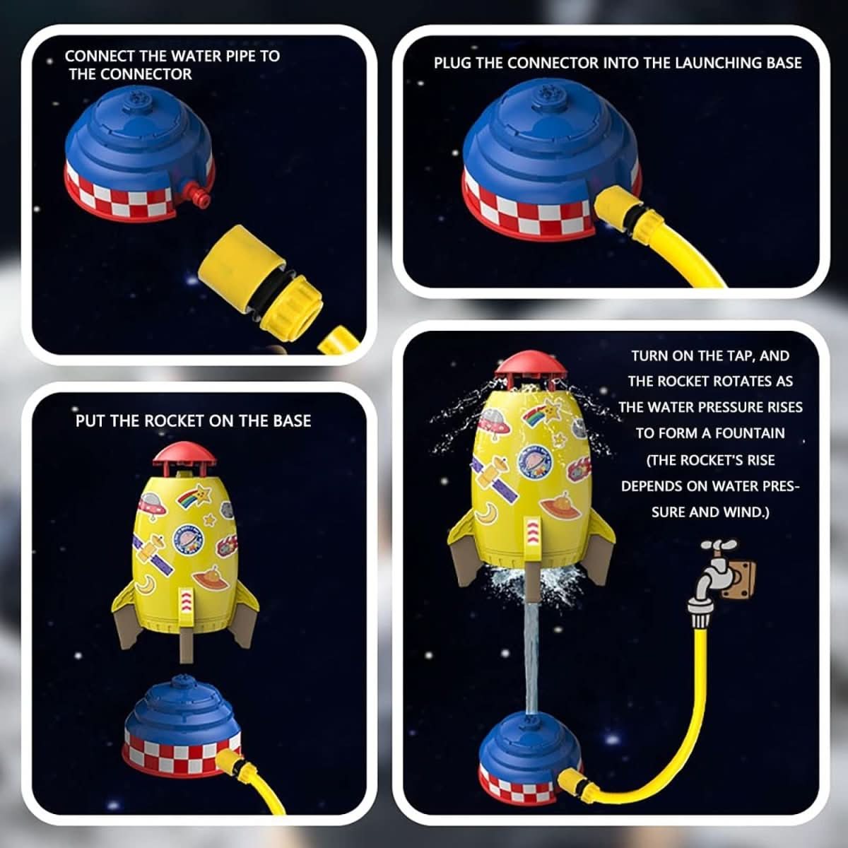 Plaisir de jets d'eau pour enfants – amusement aquatique rotatif à 360° pour les enfants en été