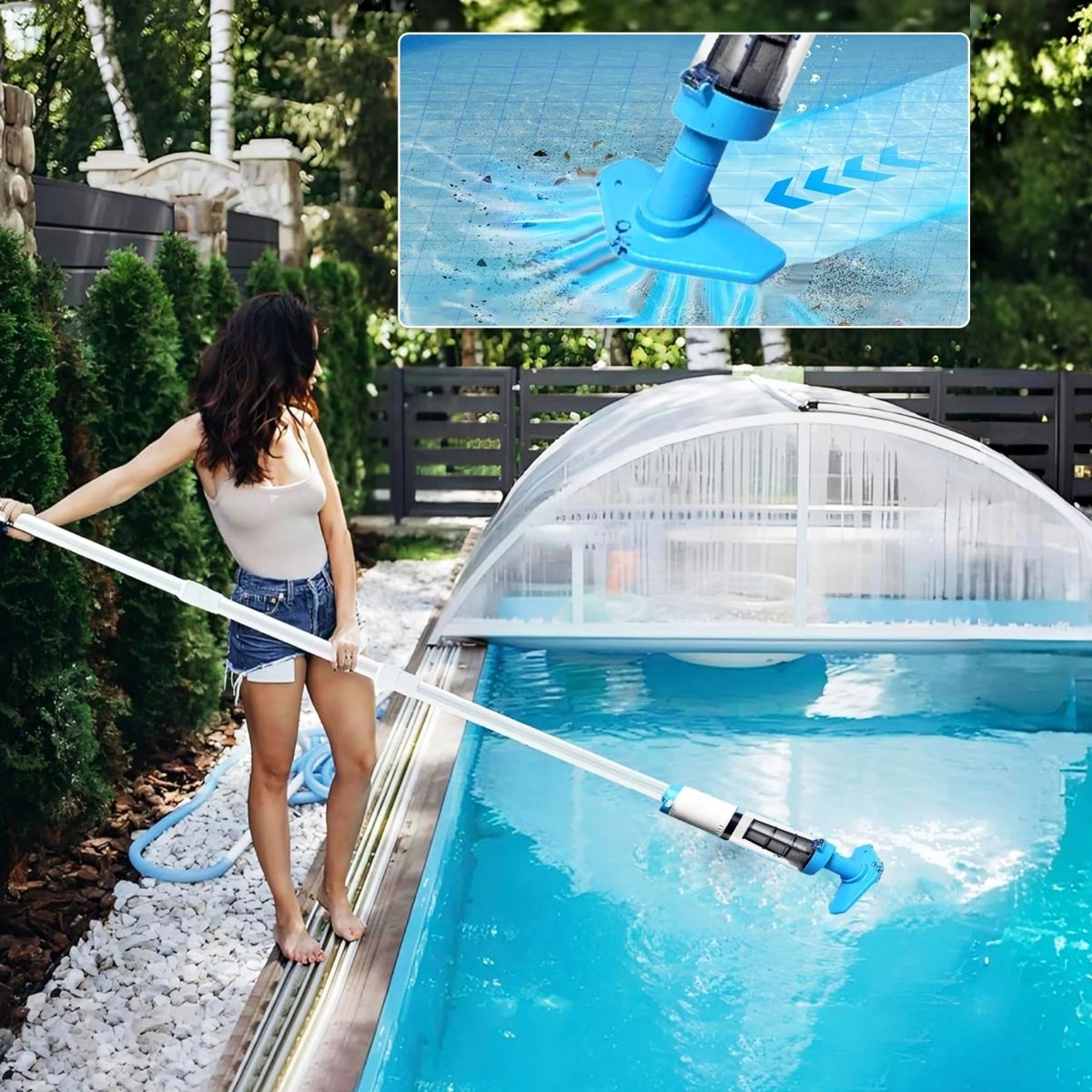 POOLIX – Aspirateur de piscine sans fil pour un nettoyage sans effort