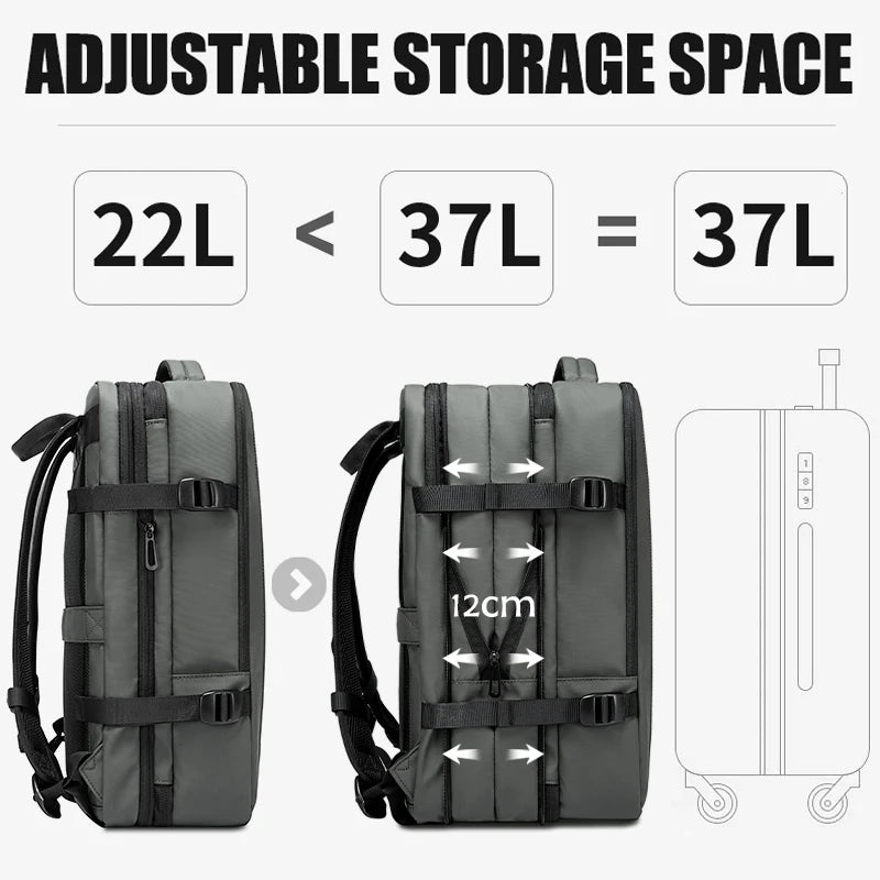 URBANFORM - Aesthetic business backpack with large storage space & laptop compartment