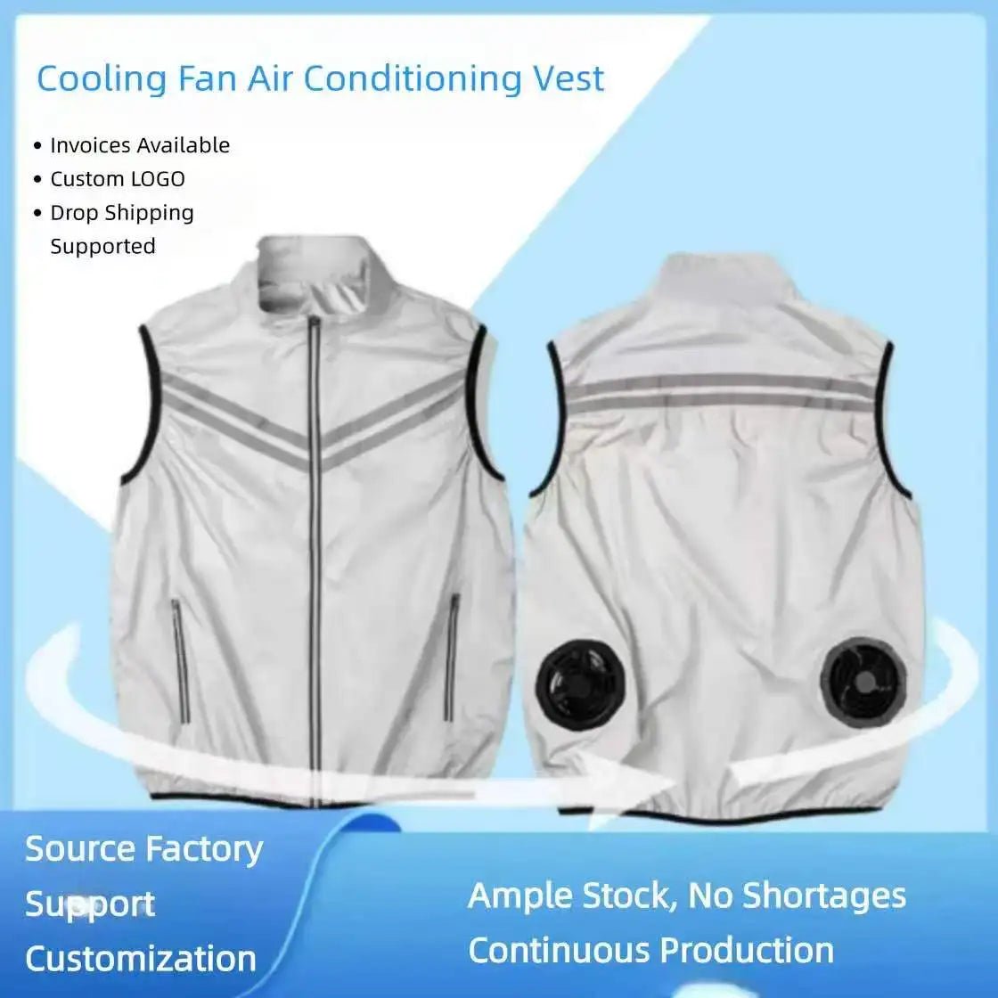 Atmungsaktive Arbeitsweste Mit Integriertem Ventilator - Kühlende Sommerweste 2