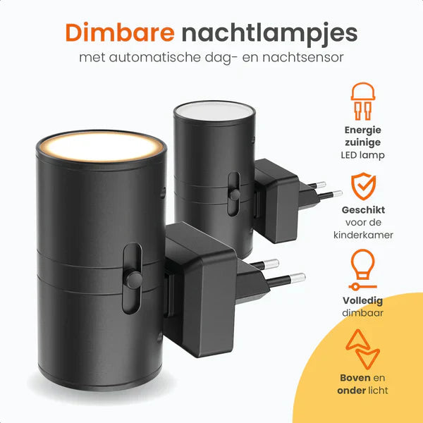 AURORA Night Light - Dimmable LED night light with day/night sensor for pleasant room lighting