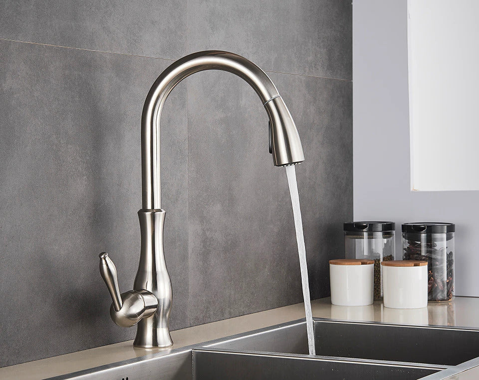 FLEXFLOW Grifo de Cocina – Grifo de Cocina de Acero Inoxidable Extraíble para un Trabajo de Cocina Flexible y Estiloso