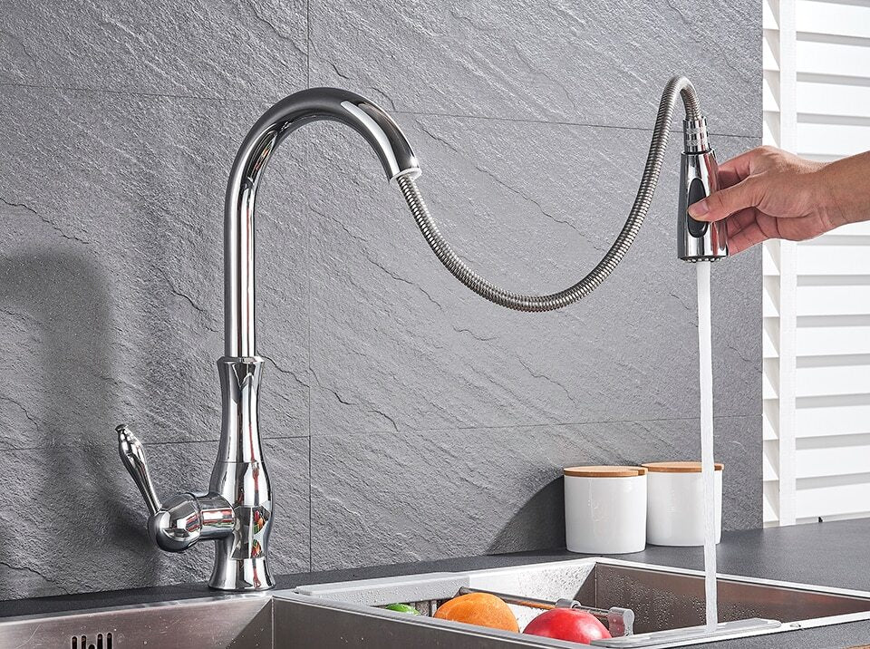 FLEXFLOW Grifo de Cocina – Grifo de Cocina de Acero Inoxidable Extraíble para un Trabajo de Cocina Flexible y Estiloso