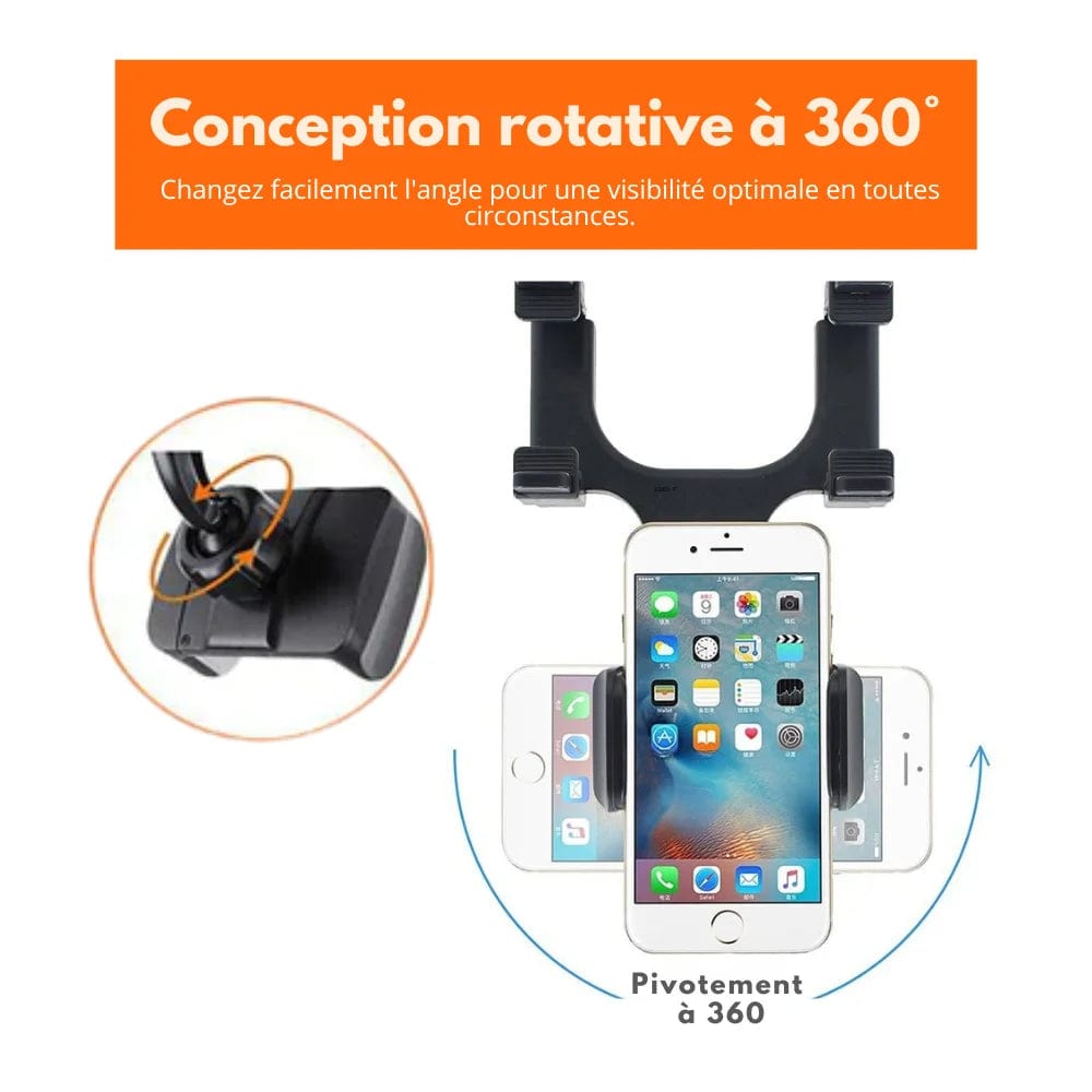 ROADVIEW - Rear-view mirror mobile phone holder for safe driving