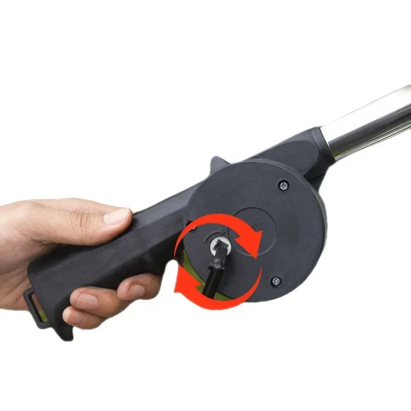 Soplador de aire para barbacoa – Ventilador de parrilla manual para encender carbón vegetal sin esfuerzo