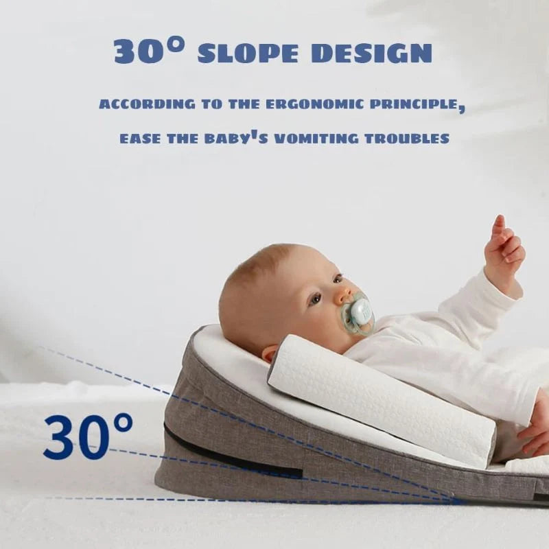 BABY DREAM SUPPORT - Side sleeper pillow with anti-reflux inclination for newborns
