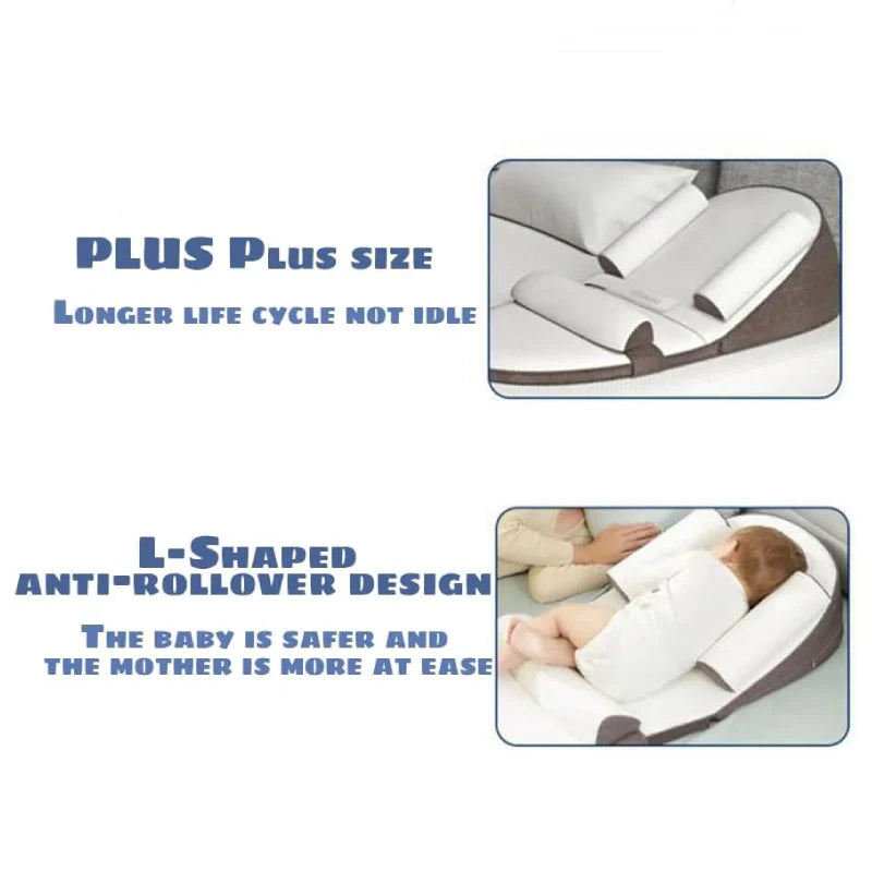 BABY DREAM SUPPORT - Side sleeper pillow with anti-reflux inclination for newborns