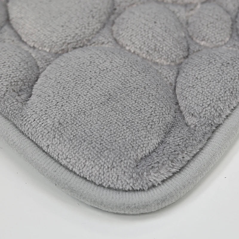 CasaBath – Set di 3 tappetini da bagno in microfibra, antiscivolo e assorbenti