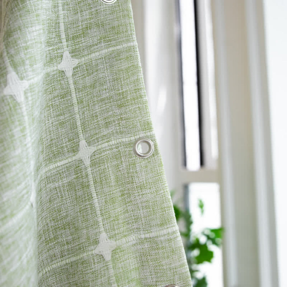 COTTONHAVEN Shower Curtain - Soft cotton shower curtain with fringes for cosy bathrooms