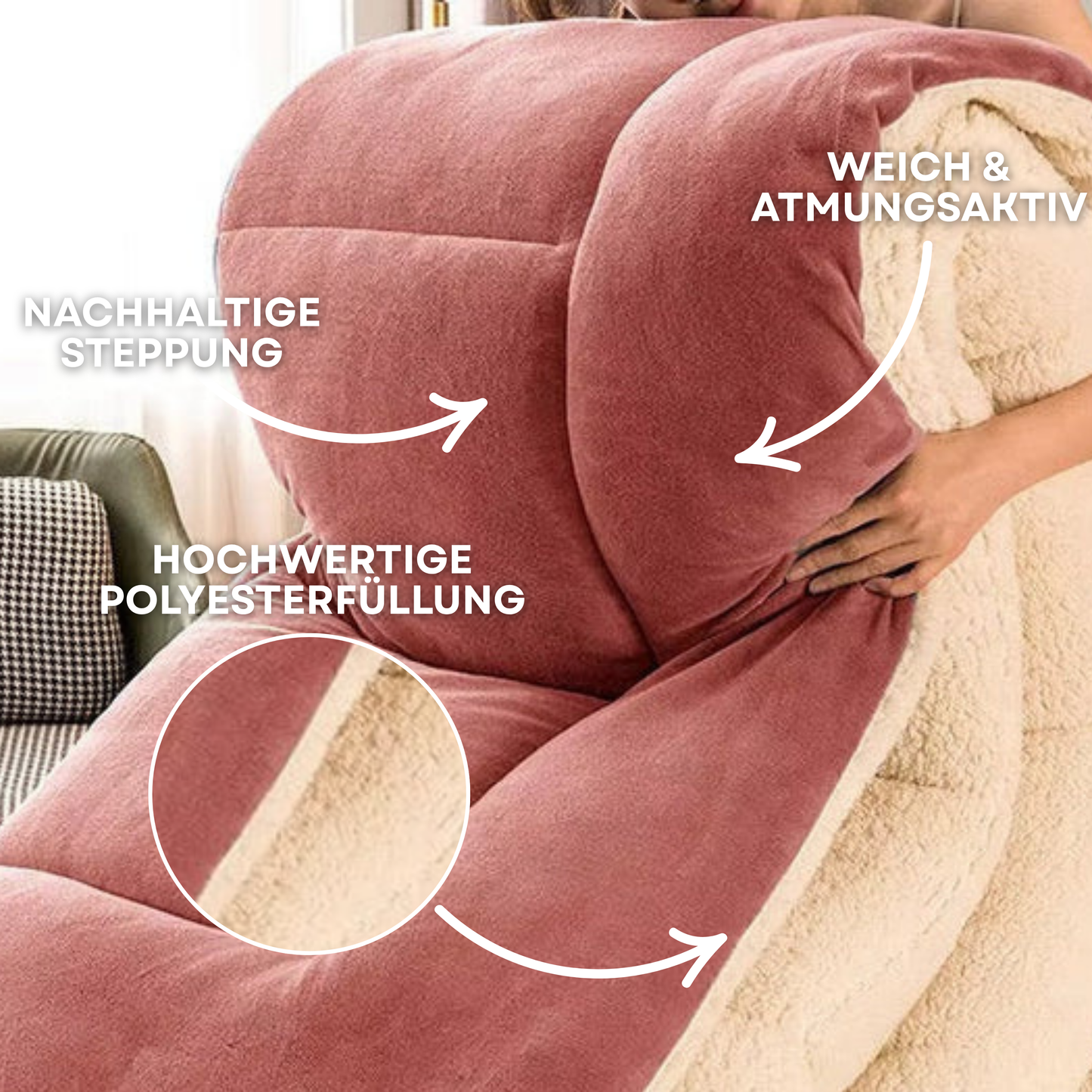 CozyDream Manta para dormitorio – reversible y lujosa para un confort de sueño supremo