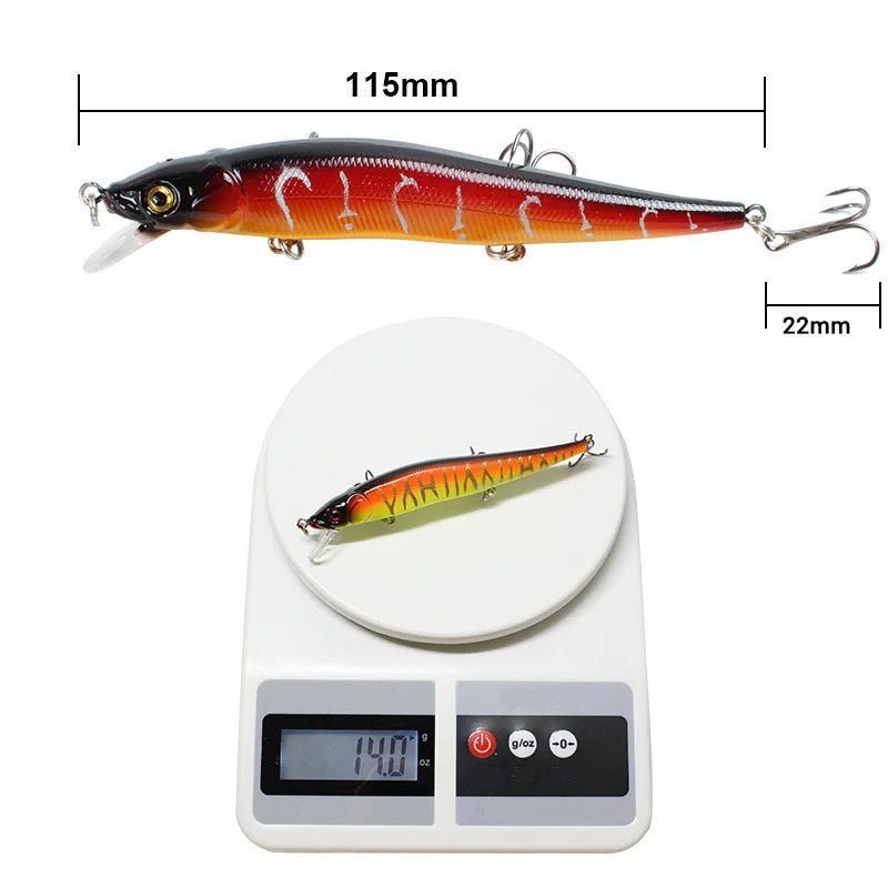Bionischer Angelköder 11,5 cm mit Lebensechten 3D-Augen für Karpfen- und Raubfischangeln 1