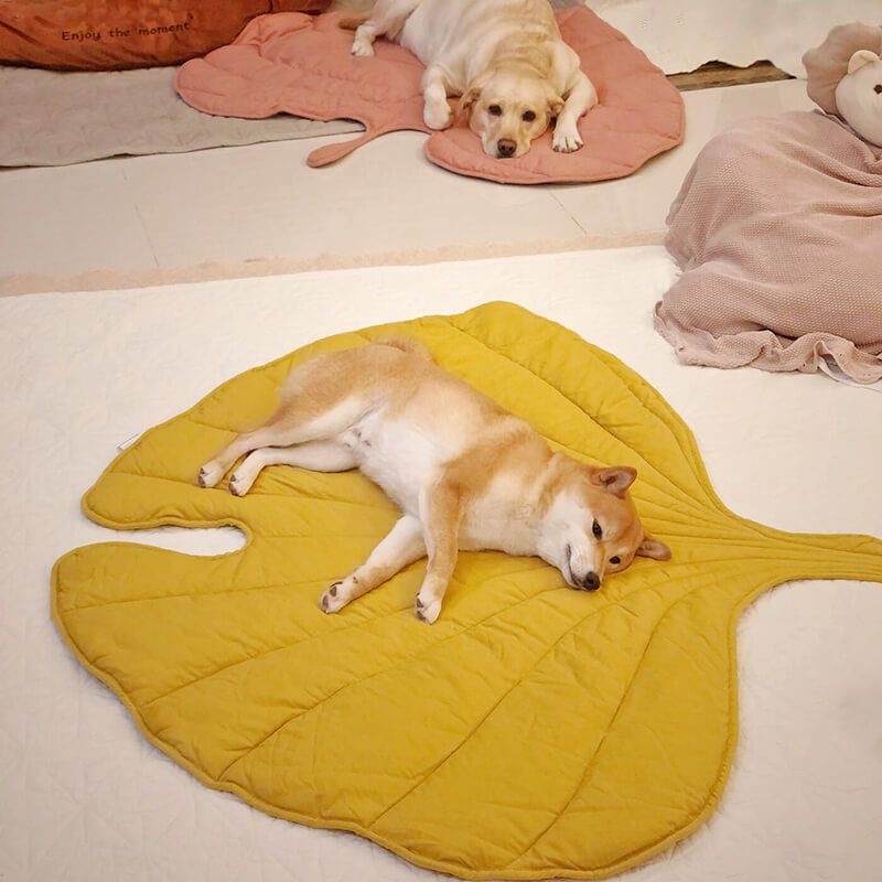 LeafPaws Blanket - Stylish dog blanket in leaf shape with soft padding & versatile use