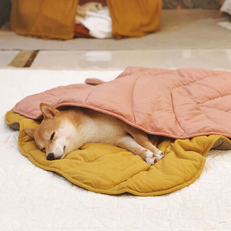 LeafPaws Blanket - Stylish dog blanket in leaf shape with soft padding & versatile use