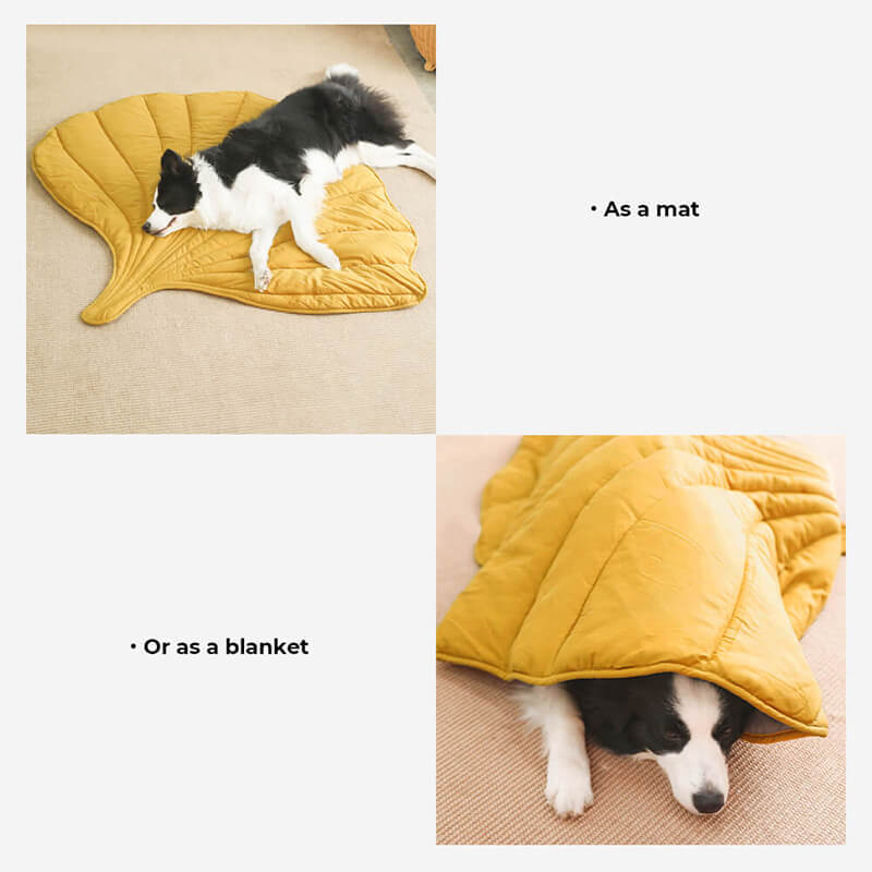 LeafPaws Blanket - Stylish dog blanket in leaf shape with soft padding & versatile use