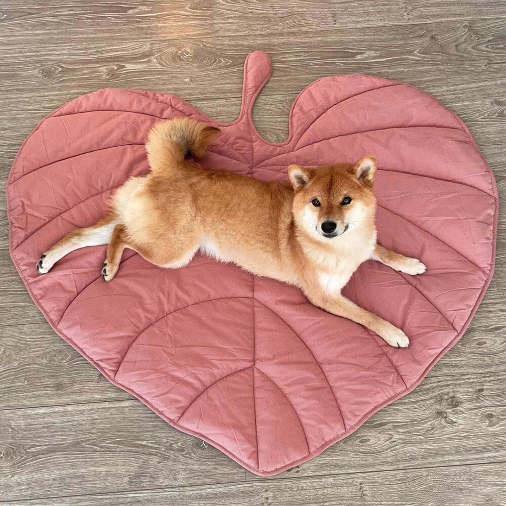 LeafPaws Blanket - Stylish dog blanket in leaf shape with soft padding & versatile use