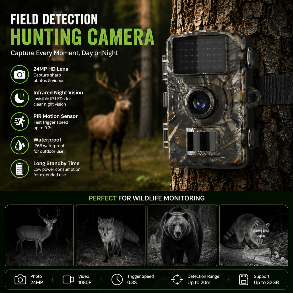 TRAILWATCH – Fototrappola per osservazioni affidabili all'aperto