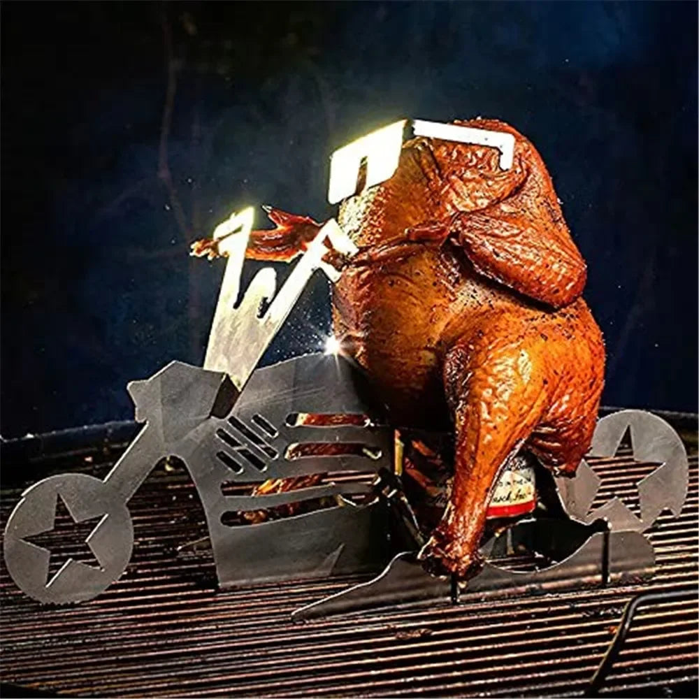 ChickenMaster Rack - stainless steel chicken rack for juicy grilling pleasure