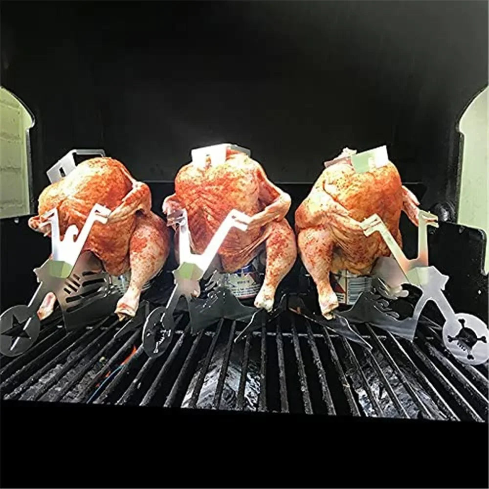 ChickenMaster Rack - stainless steel chicken rack for juicy grilling pleasure
