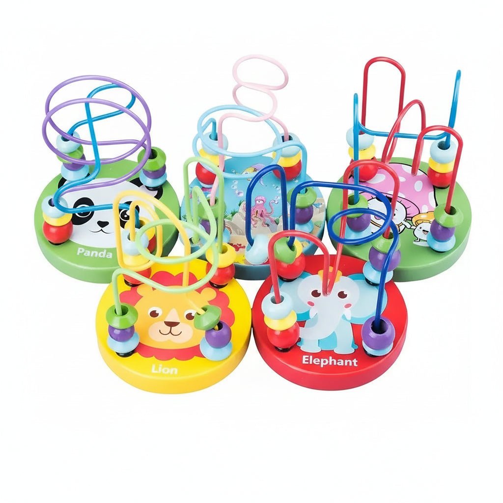 COLORCOASTER – Mehrfarbiges Holzperlenlabyrinth für frühes Lernen und motorische Fähigkeiten 8