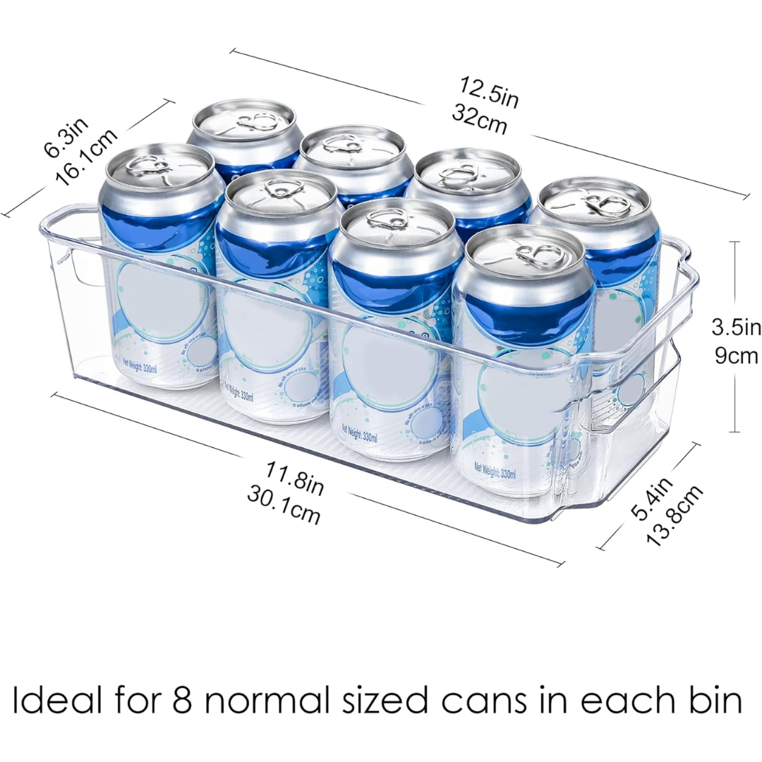 COOLORGANIZE BOXES - Transparent storage boxes for fridge & kitchen in a set of 4