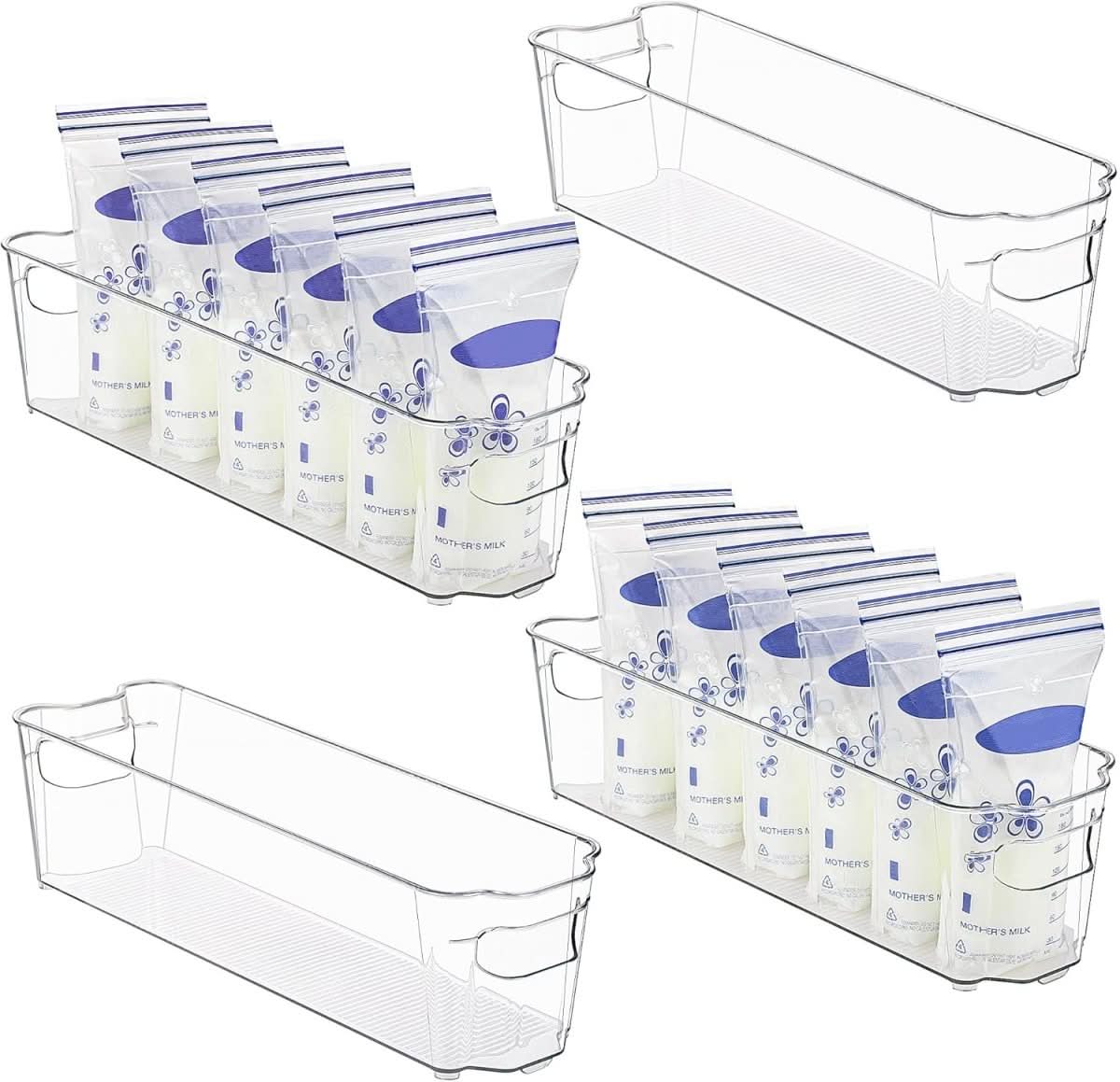 COOLORGANIZE BOXES - Transparent storage boxes for fridge & kitchen in a set of 4