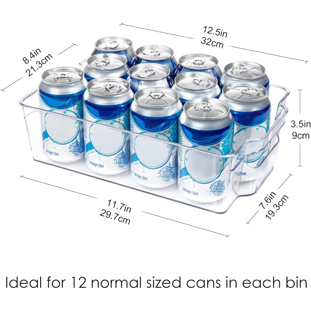 COOLORGANIZE BOXES - Transparent storage boxes for fridge & kitchen in a set of 4