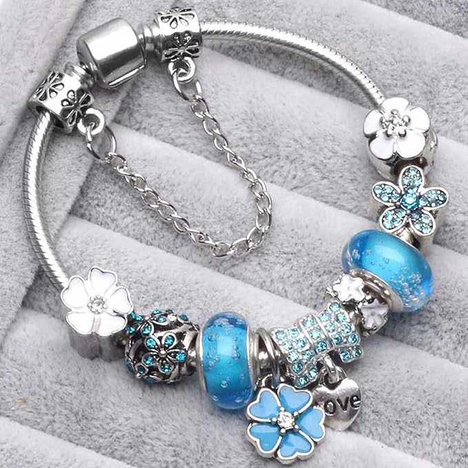 NATURE CHARM - Bracciale con charm in argento Sterling 925 per ogni occasione