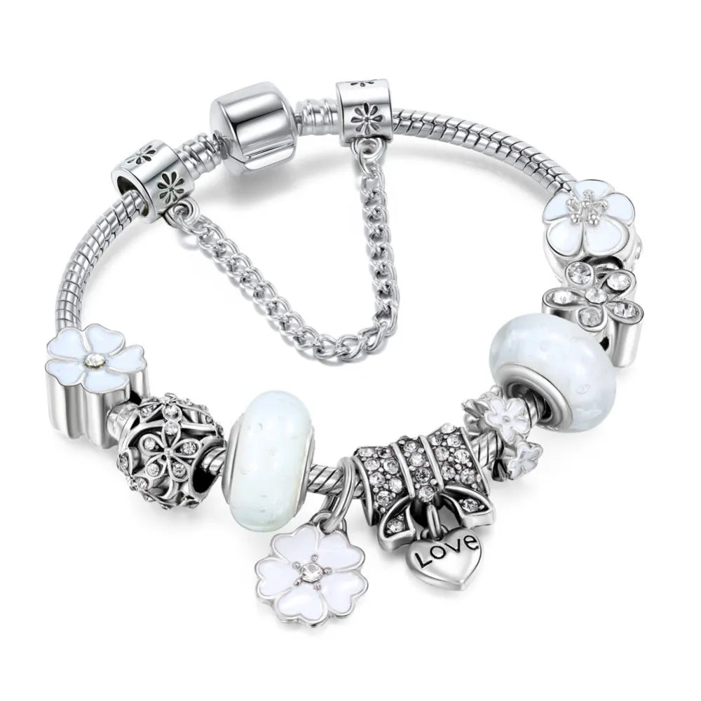 NATURE CHARM - Bracciale con charm in argento Sterling 925 per ogni occasione